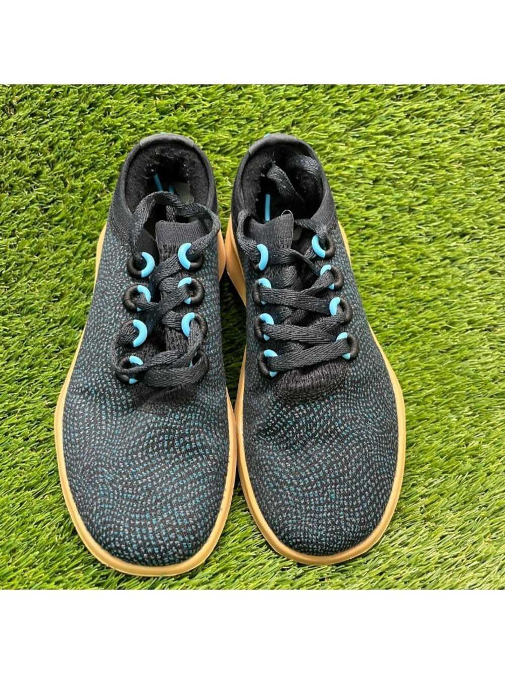 Allbirds Wool Dasher 2 Womens Size 7.5 Black Teal Gum Running Shoes Sneakers - Picture 5 of 10